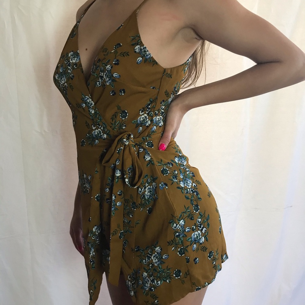 4/$15—. Brown Floral Romper